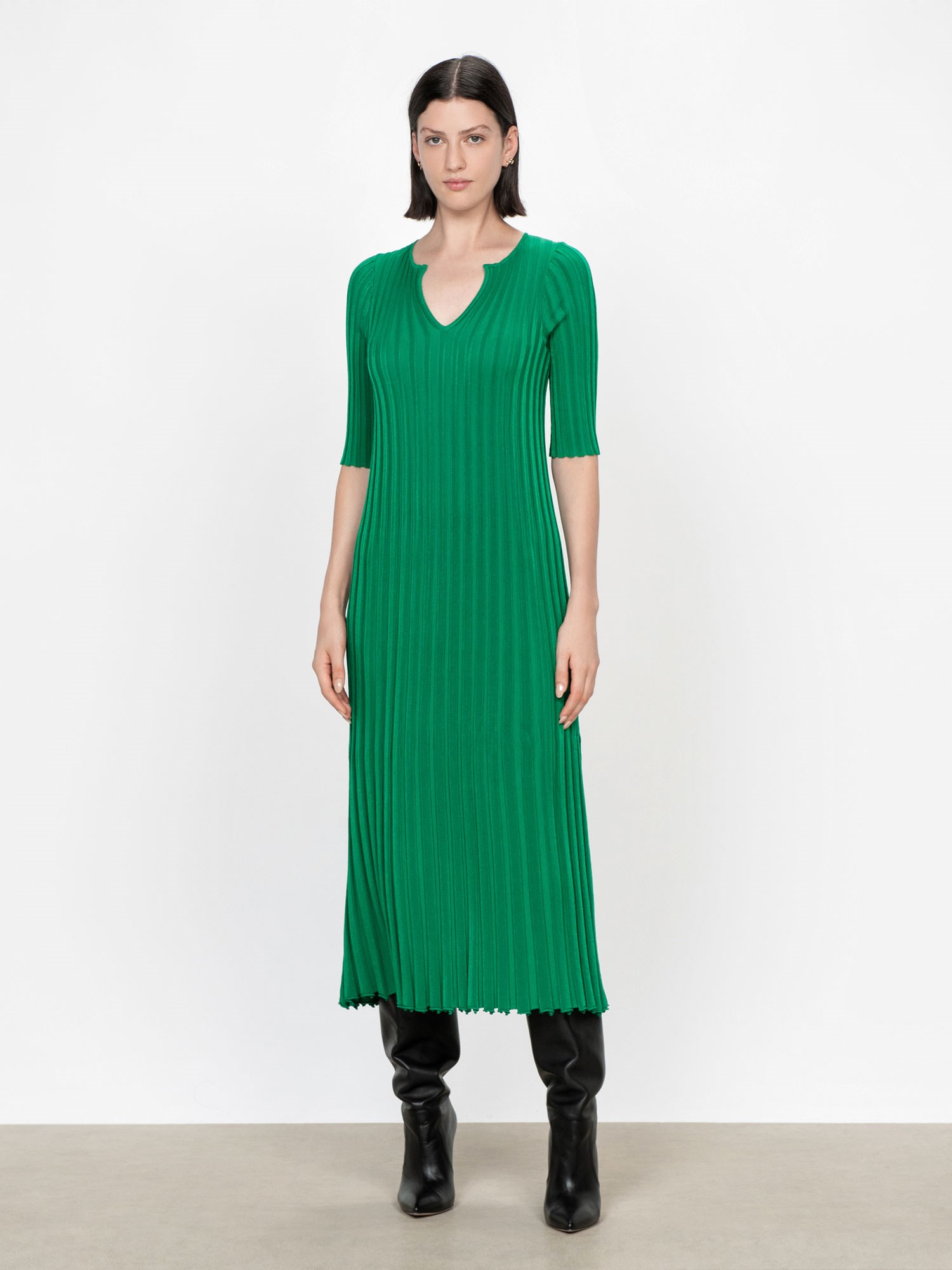 Pleated Knit Dress Buy Knitwear Online Veronika Maine