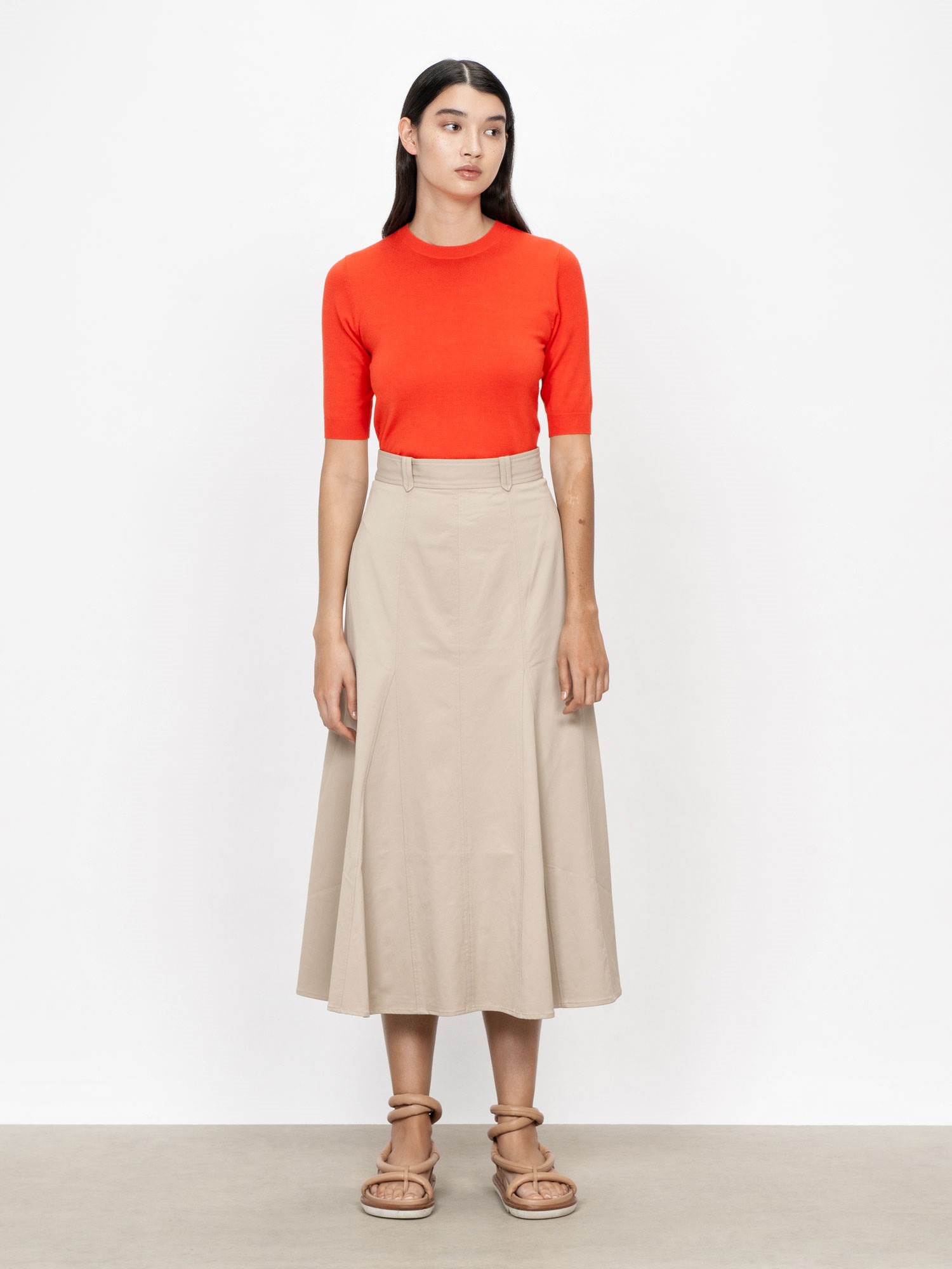 Twill Midi Skirt | Buy Skirts Online - Veronika Maine