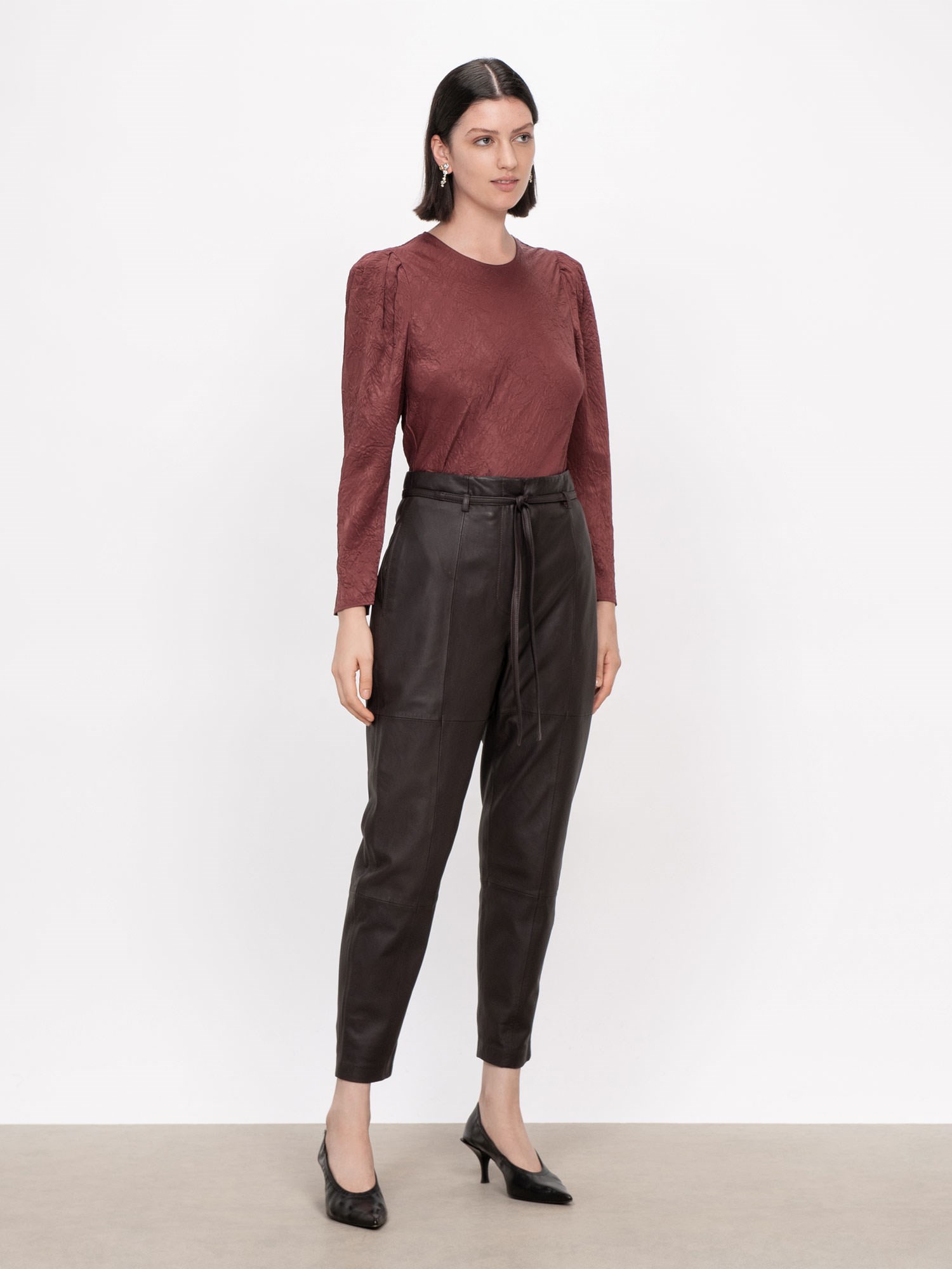Soft Leather Tie Pant | Buy Pants Online - Veronika Maine