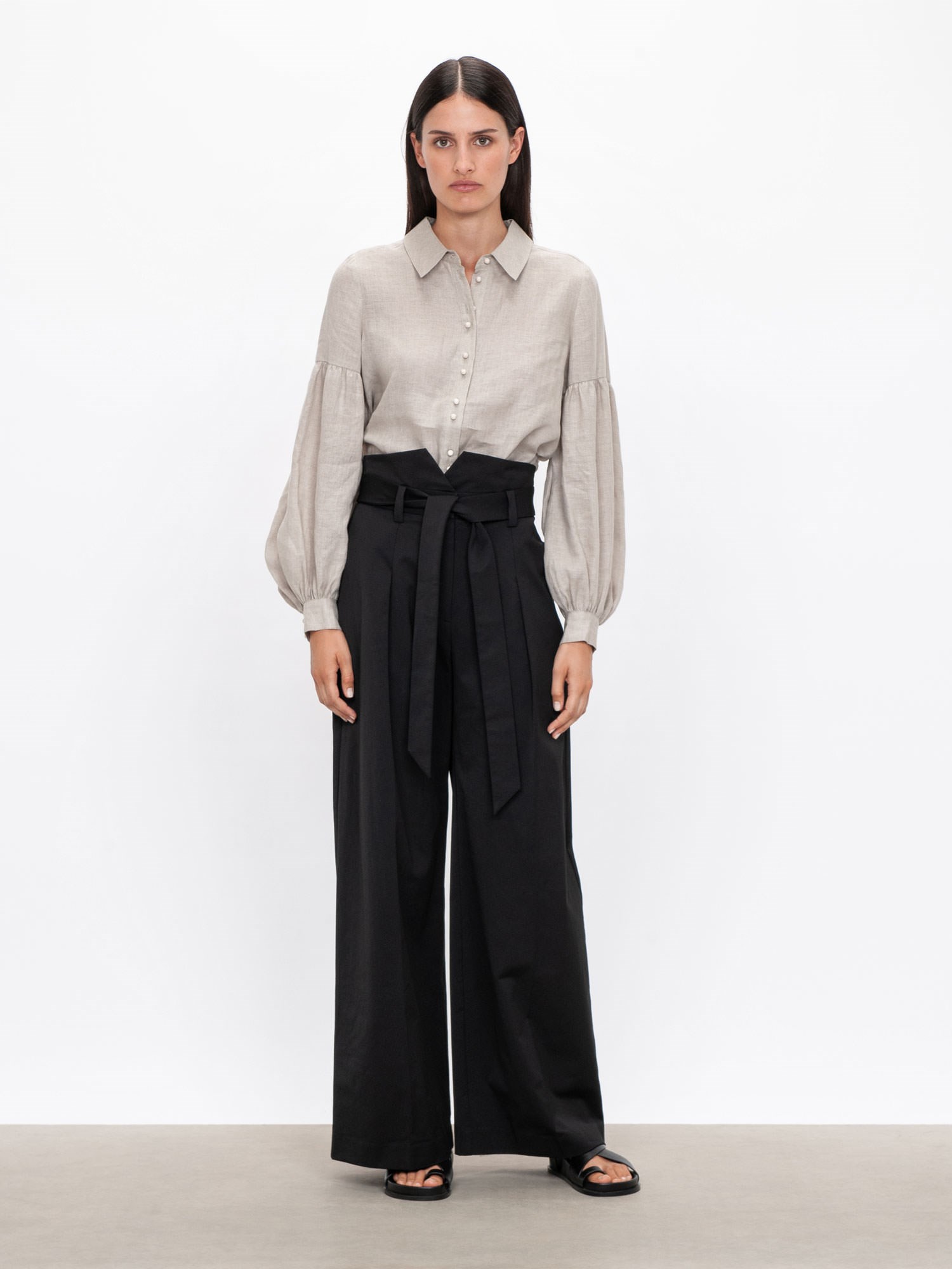 Fine Linen Bubble Shirt | Buy Tops Online - Veronika Maine
