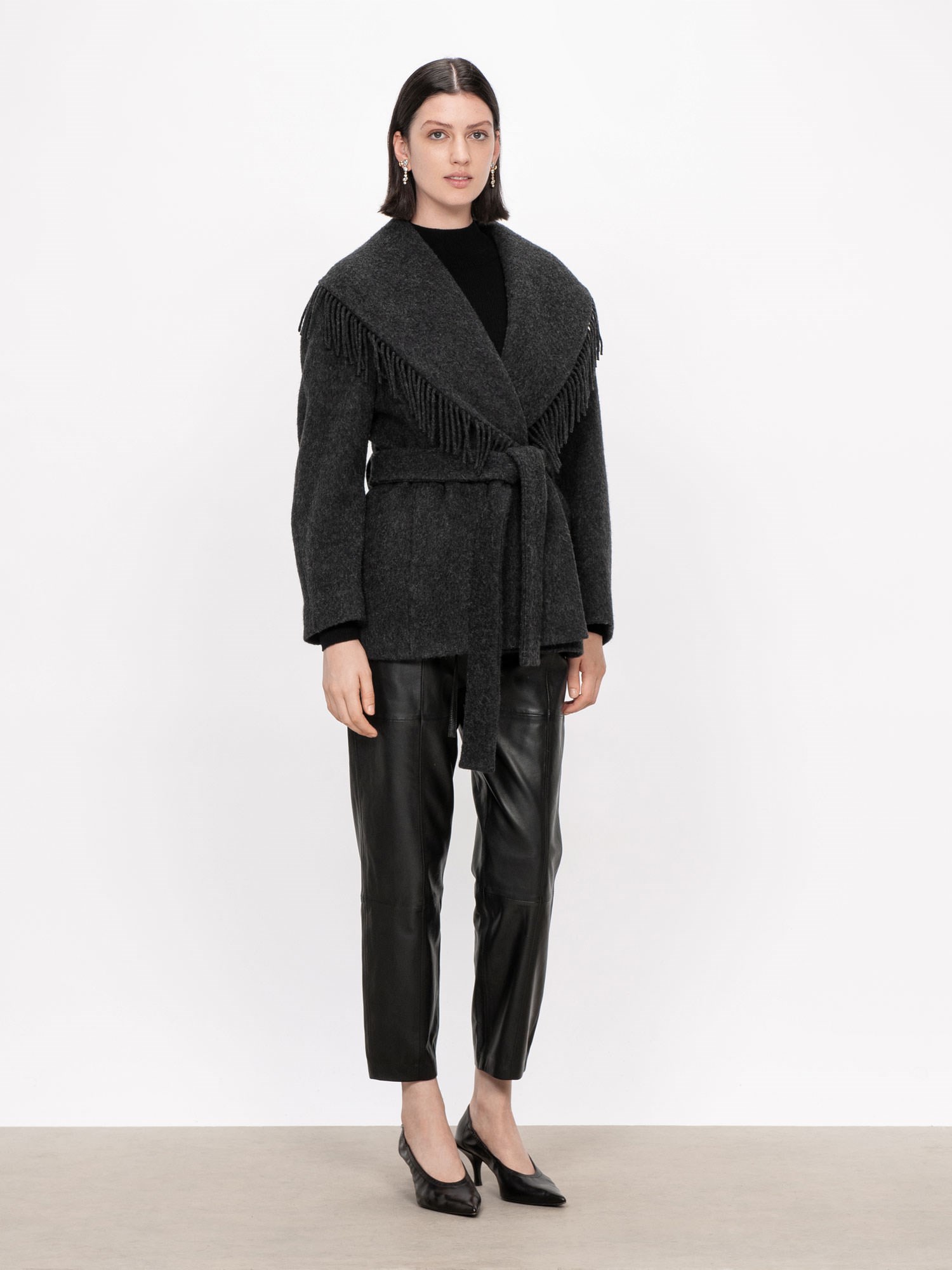 Fringed Cocoon Coat | Buy Jackets And Coats Online - Veronika Maine