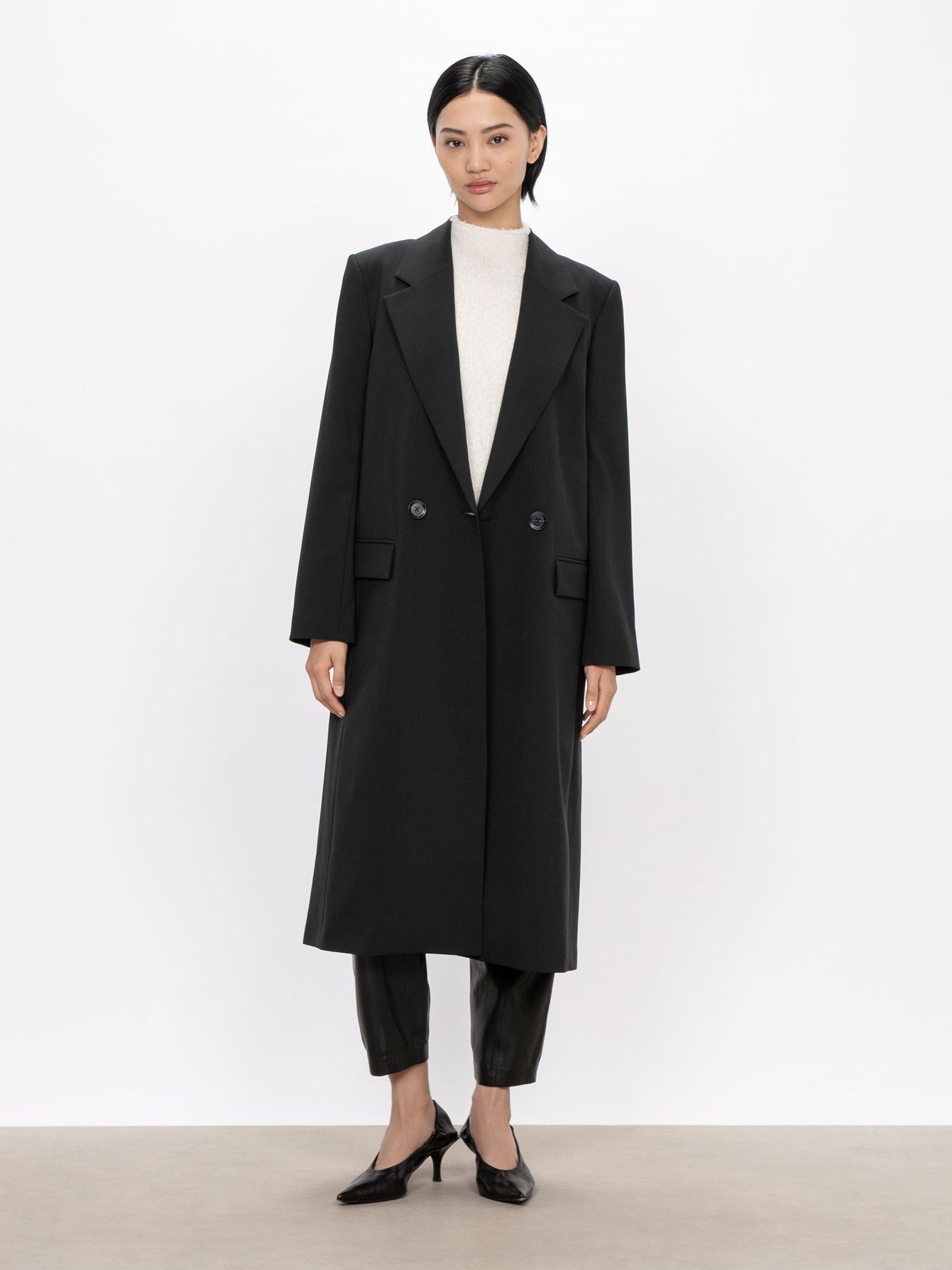 Soft Wool Long Blazer Coat | Buy Jackets and Coats Online - Veronika Maine