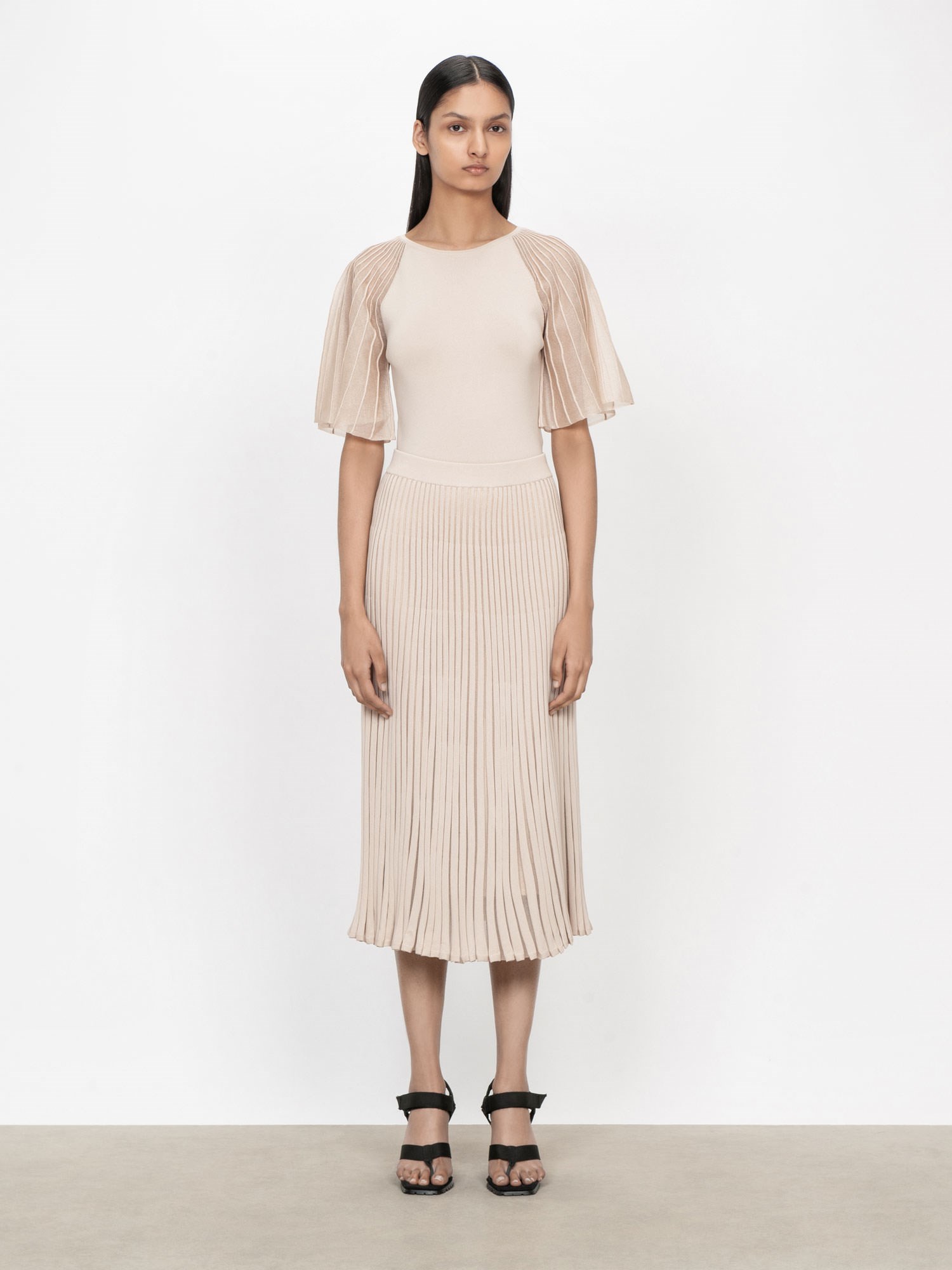 Sheer Pleated Skirt | Buy Skirts Online - Veronika Maine