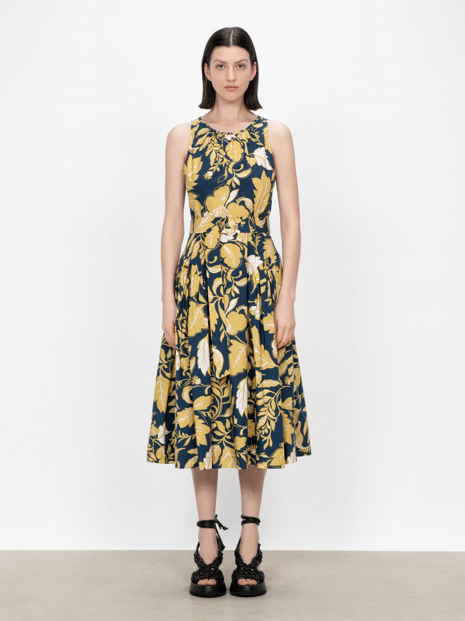 Acid Vine Belted Midi Dress | Buy Dresses Online - Veronika Maine