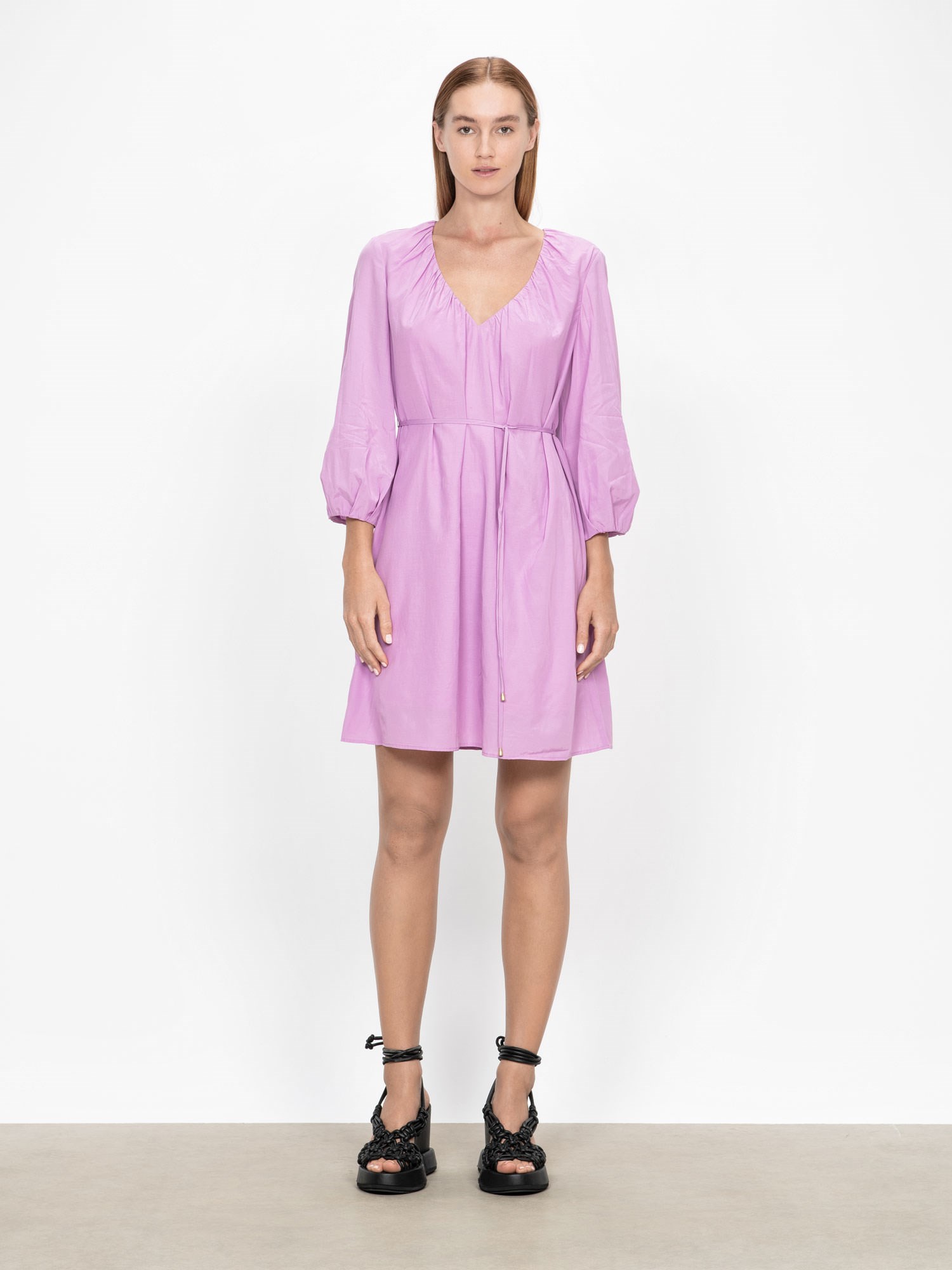 Silky Voile V Neck Dress | Buy Dresses Online - Veronika Maine