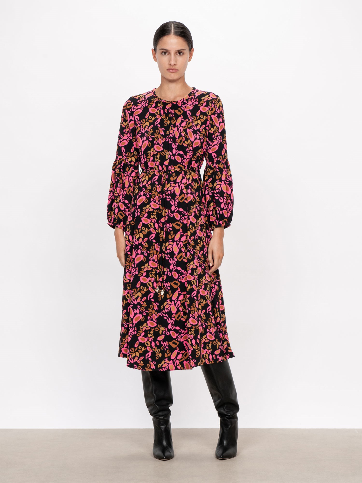 Nocturnal Crepe Midi Dress | Buy Dresses Online - Veronika Maine