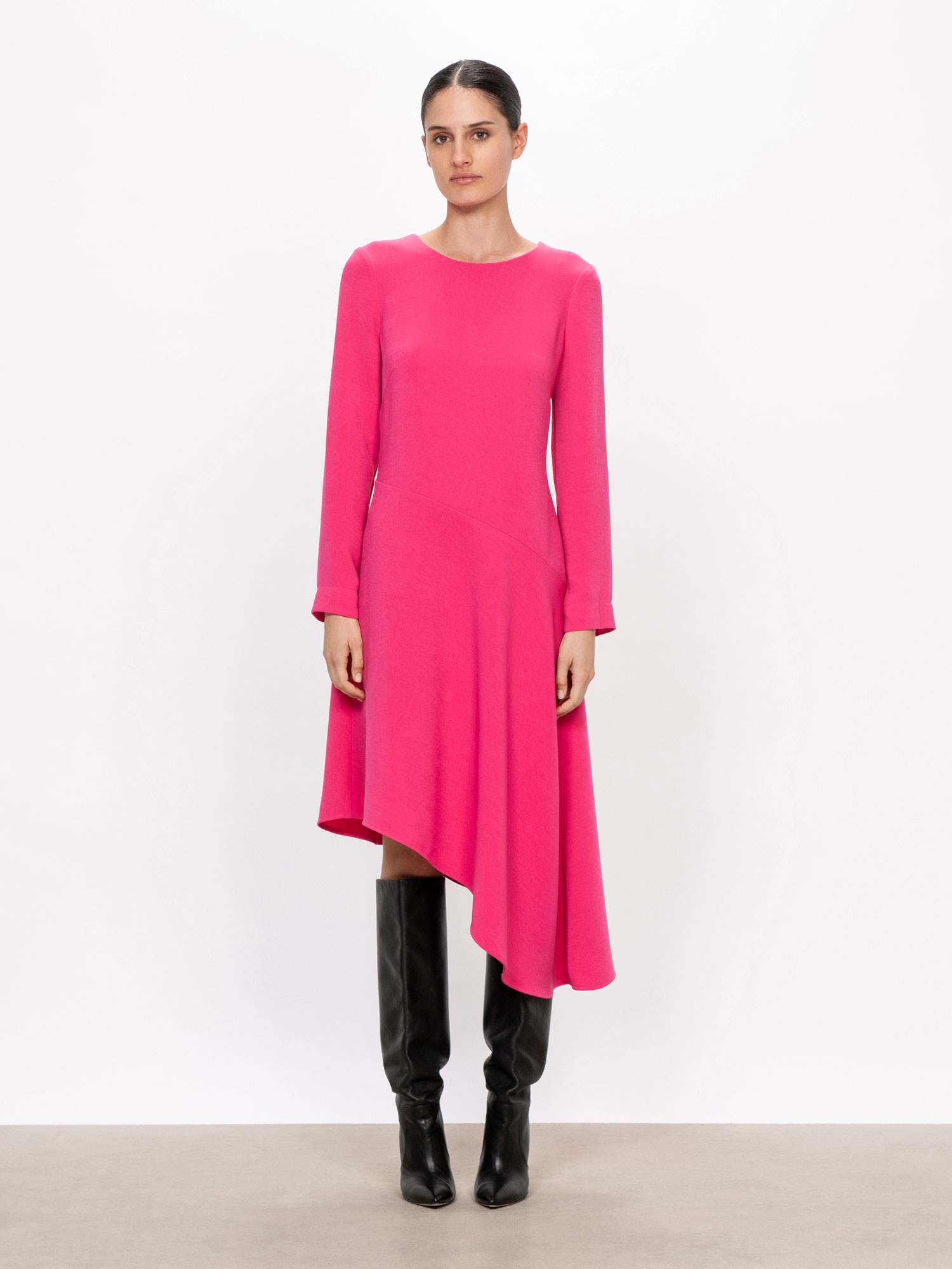 Drapey Crepe Midi Dress | Buy Dresses Online - Veronika Maine