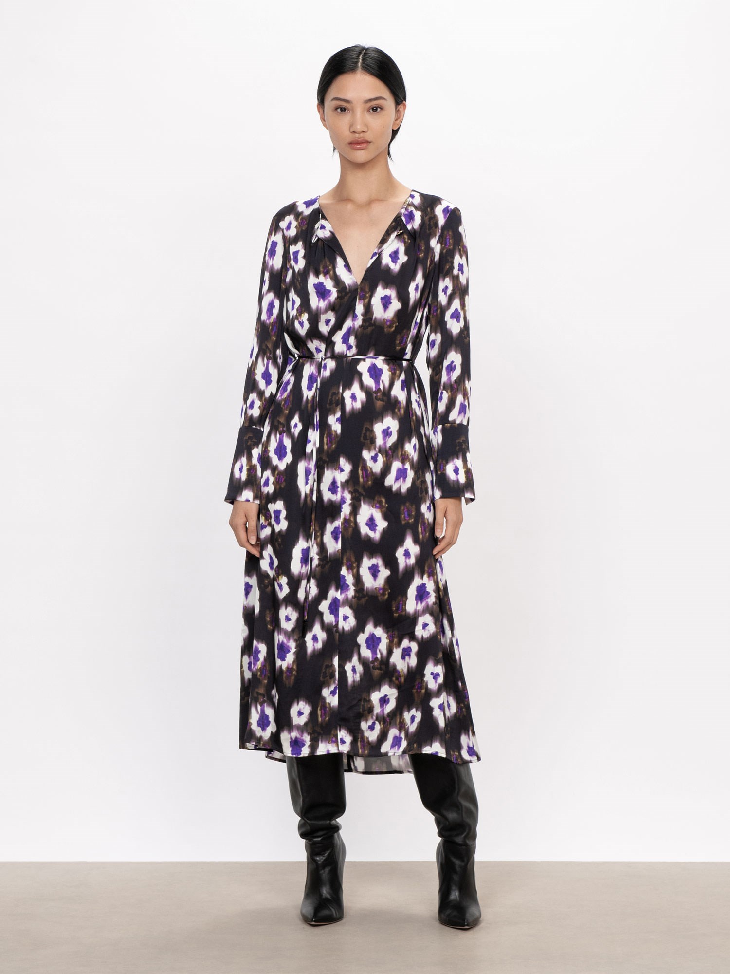 Ultraviolet Satin Dress | Buy Dresses Online - Veronika Maine
