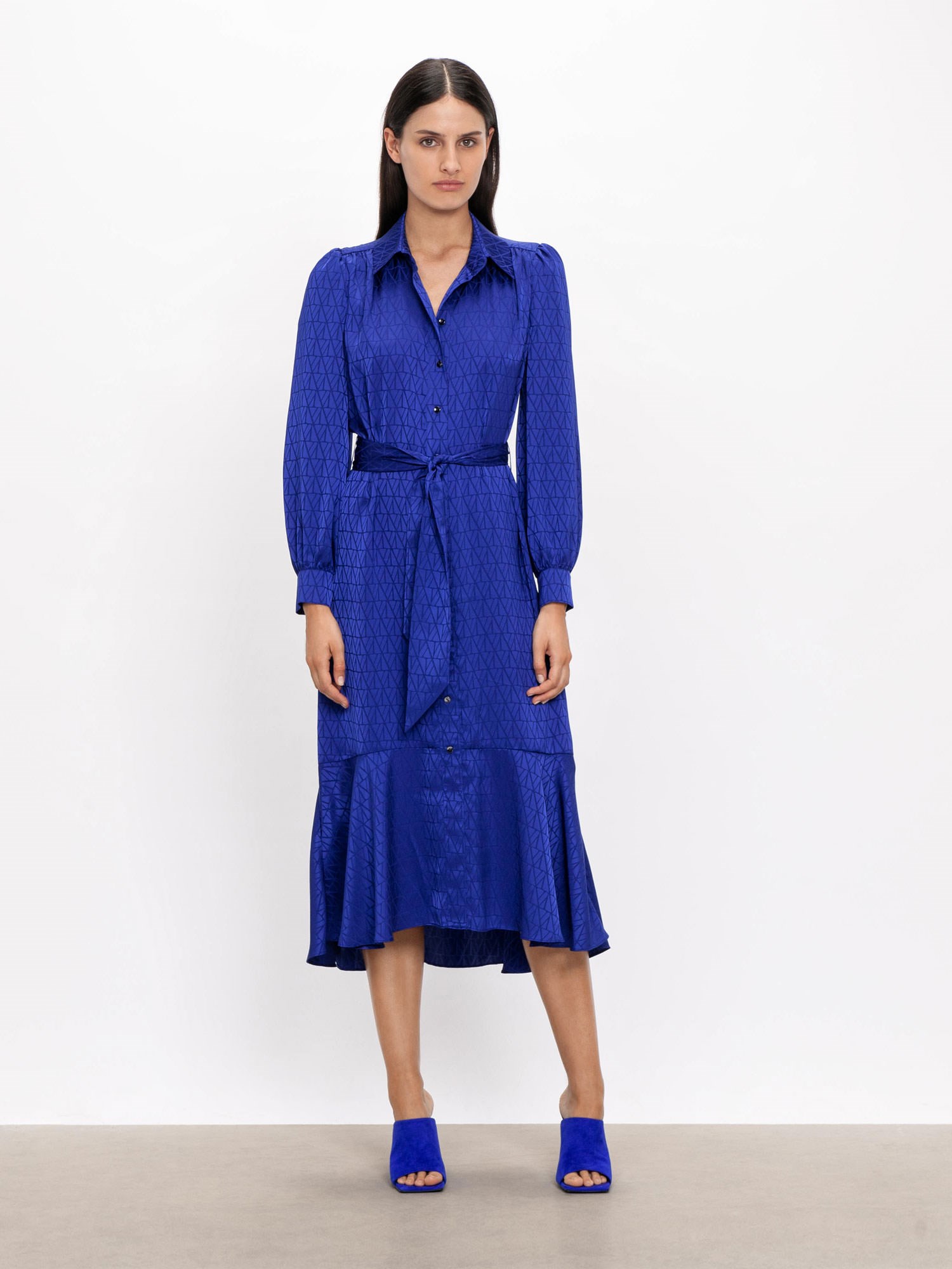 Monogram Jacquard Midi Dress | Buy Dresses Online - Veronika Maine