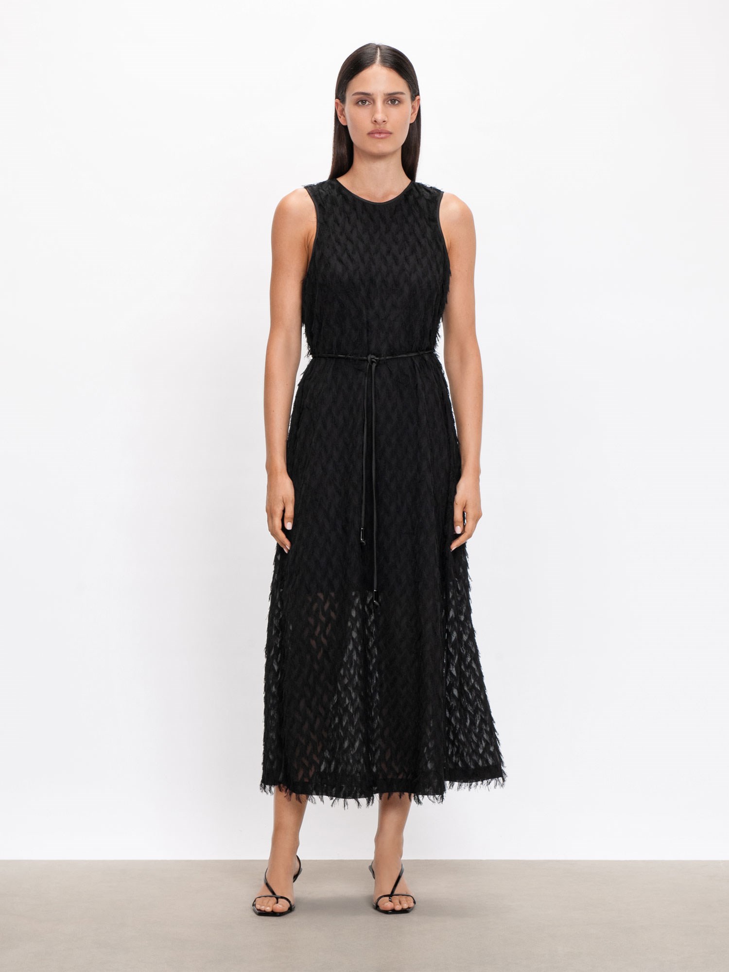 Fringed Georgette Maxi Dress | Buy Dresses Online - Veronika Maine