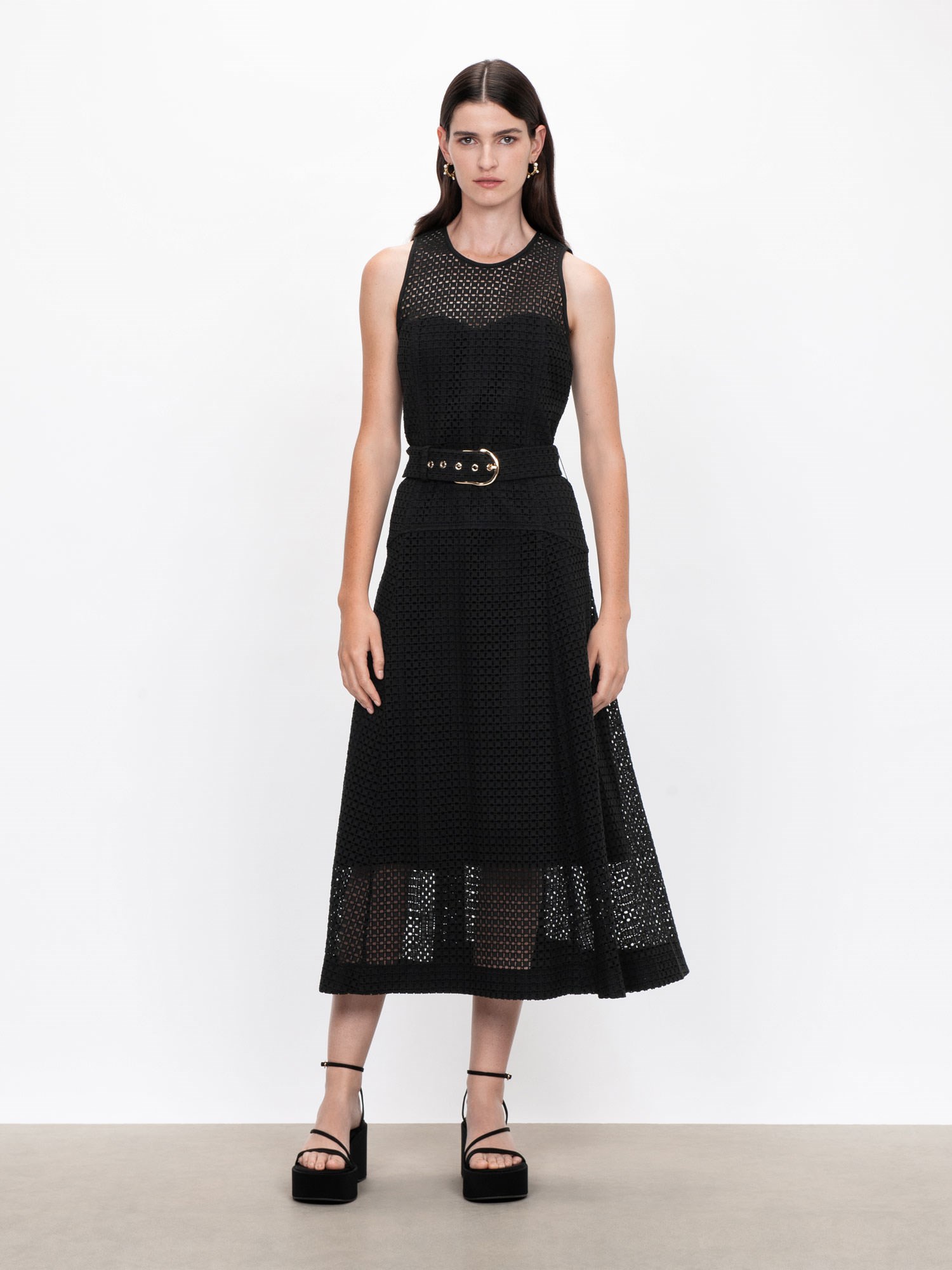 Cotton Broderie Midi Dress | Buy Dresses Online - Veronika Maine