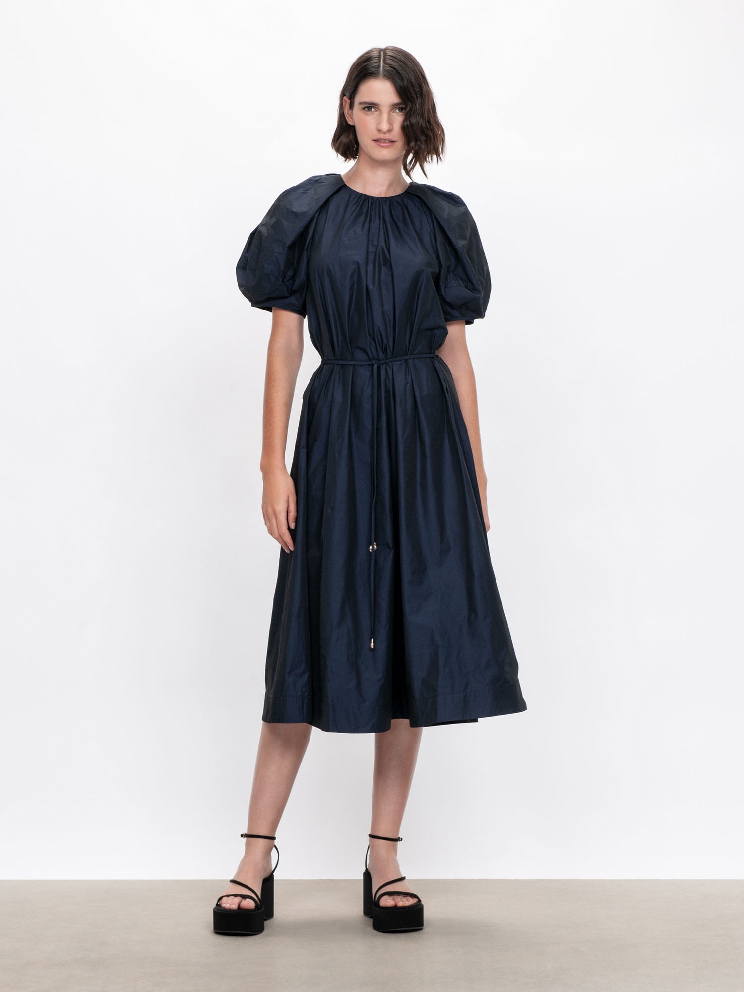 Memory Taffeta Belted Dress | Buy Dresses Online - Veronika Maine