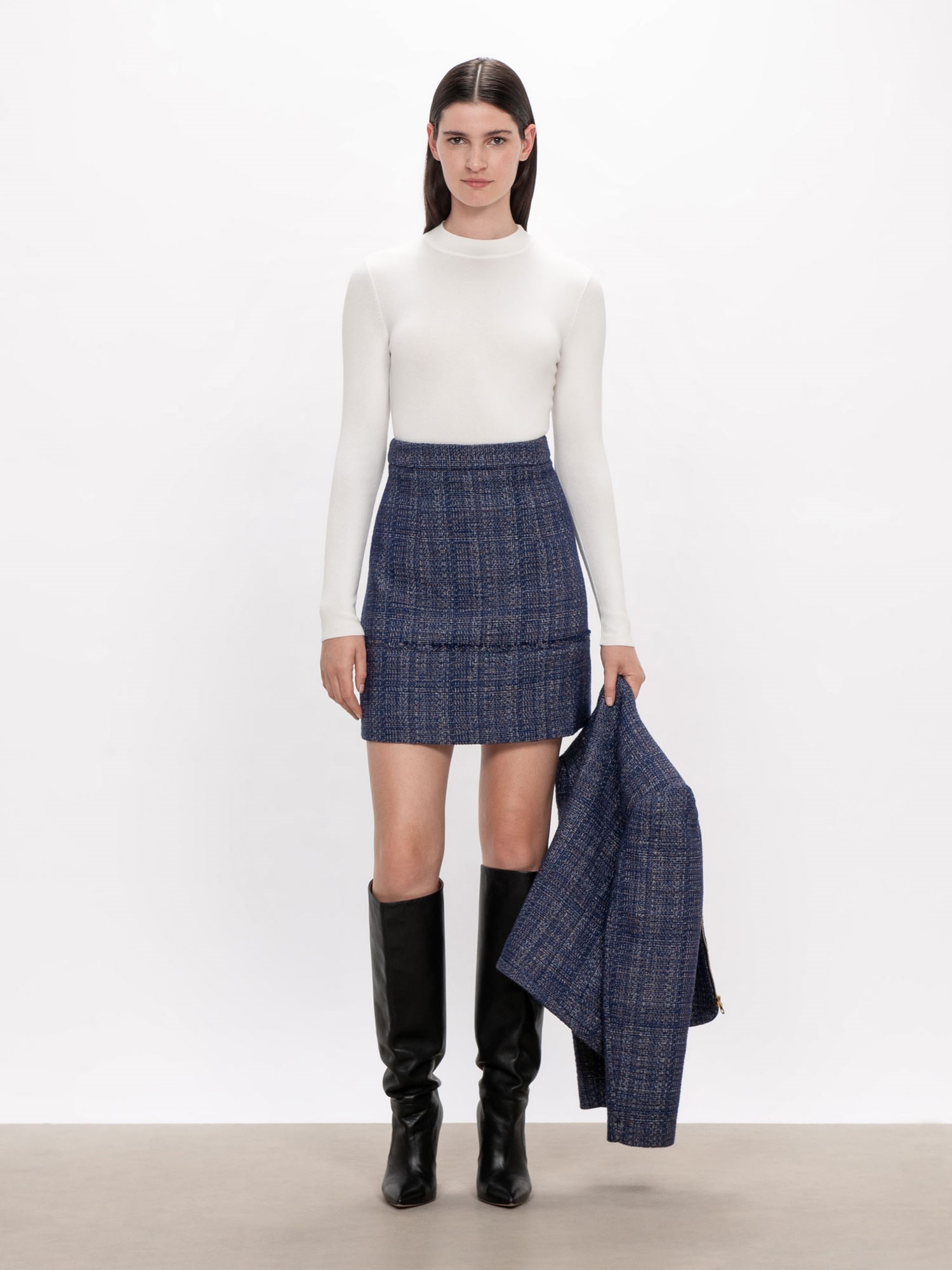 Royal Multi Tweed Skirt | Buy Skirts Online - Veronika Maine