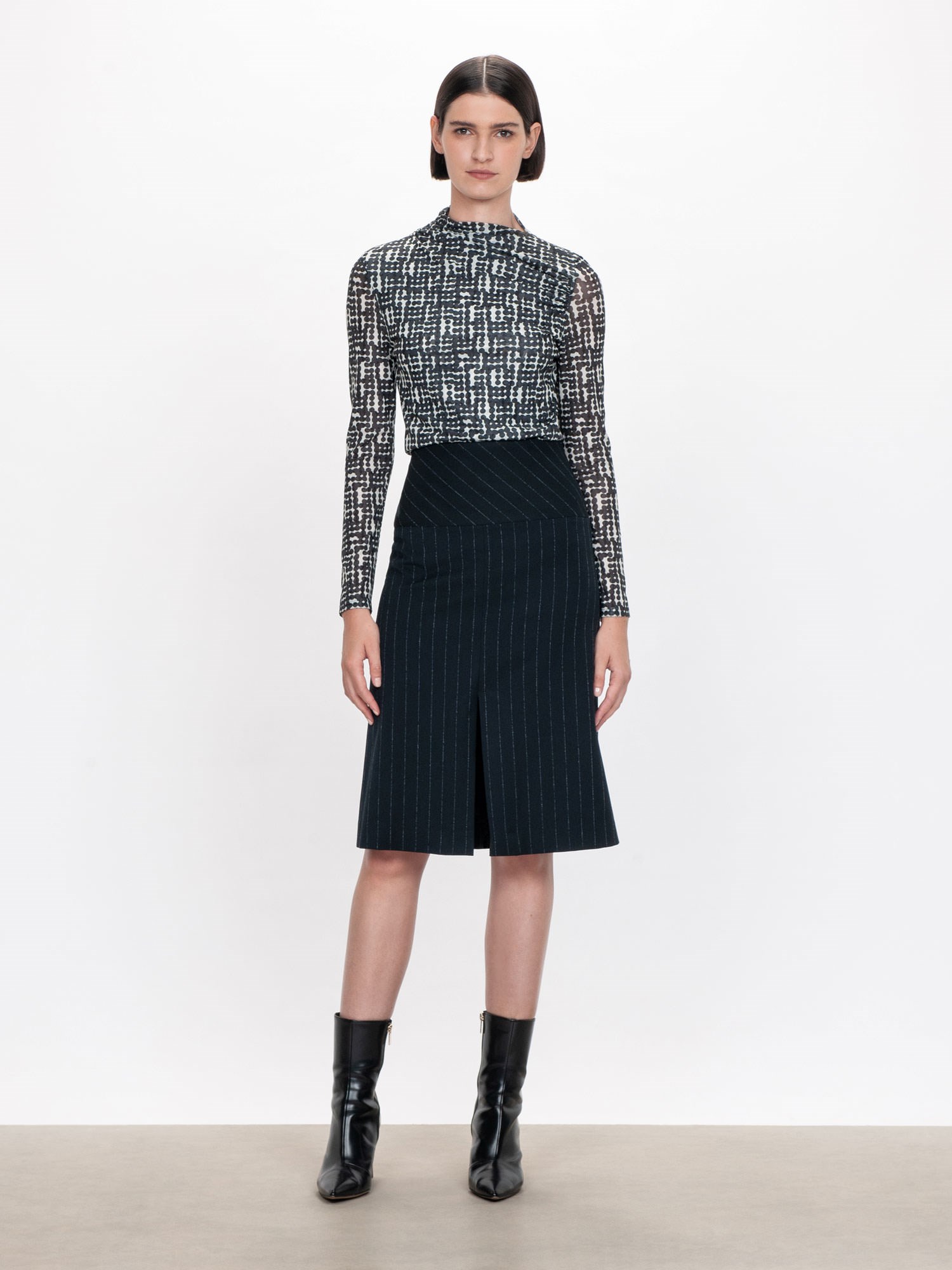 Subtle Stripe Skirt | Buy Skirts Online - Veronika Maine