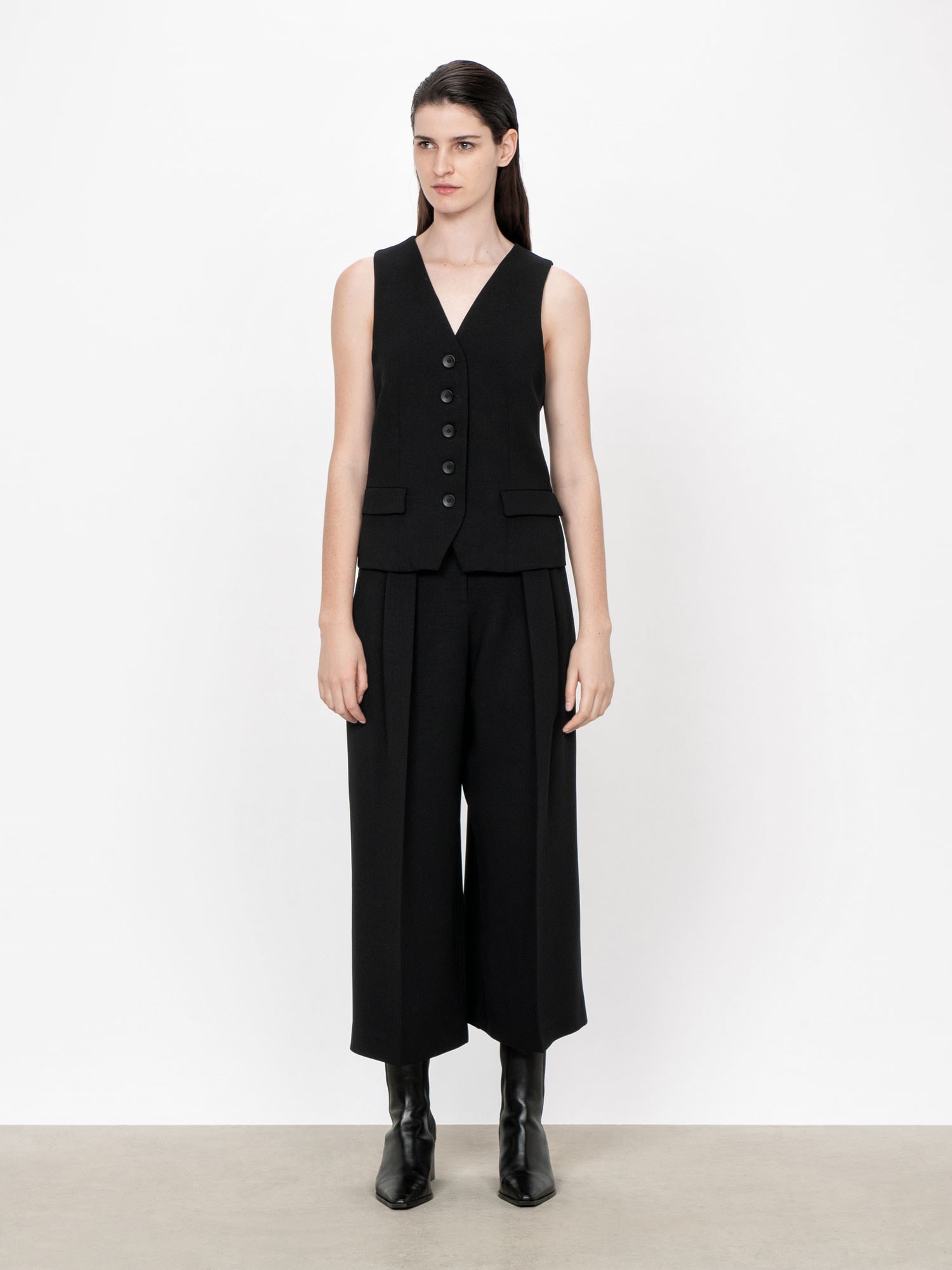 Modern Weave Pleat Culottes | Buy Pants Online - Veronika Maine