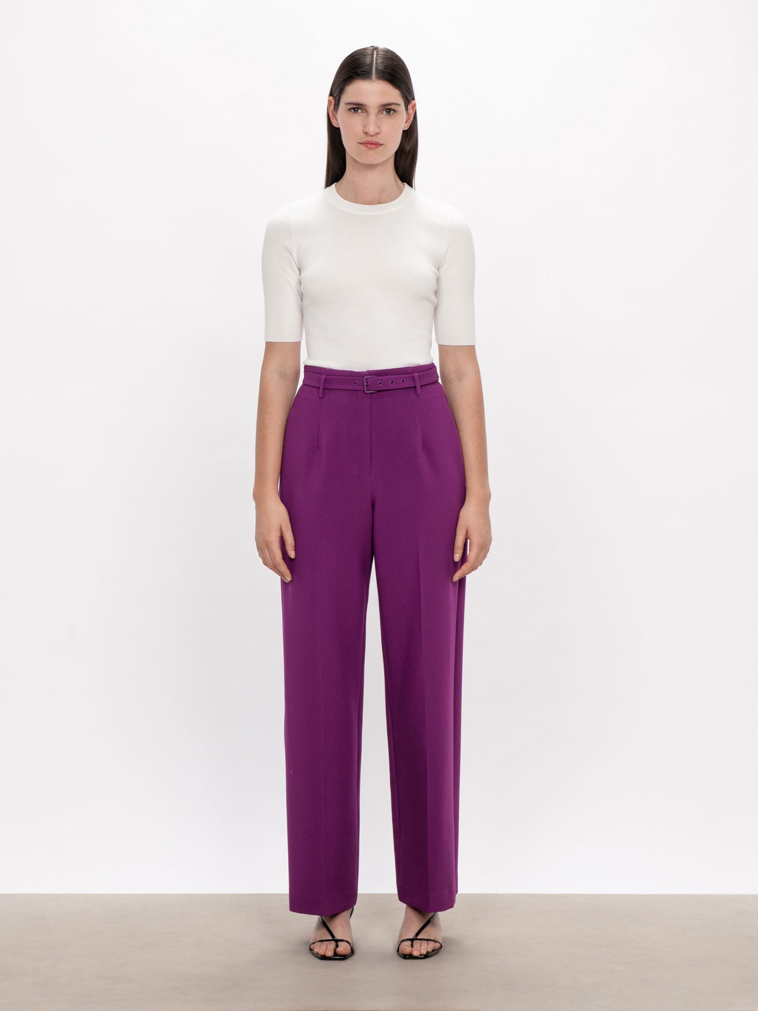 Recycled Double Weave Wide Leg Pant | Buy Pants Online - Veronika Maine