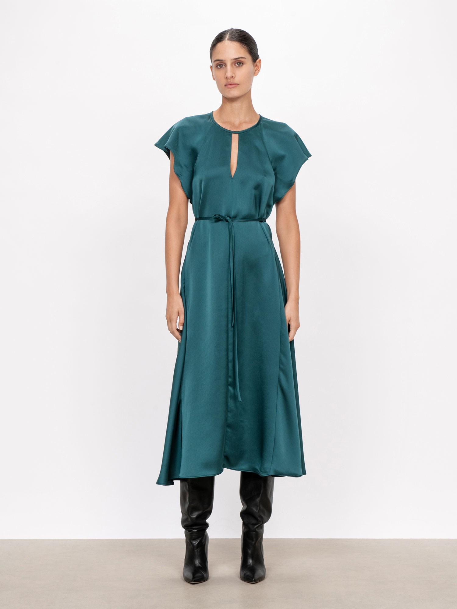 Lustre Satin Midi Dress | Buy Dresses Online - Veronika Maine