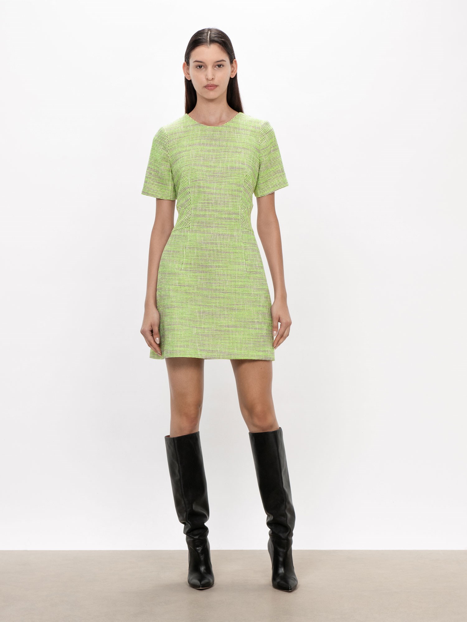 Neon Tweed Dress | Buy Dresses Online - Veronika Maine