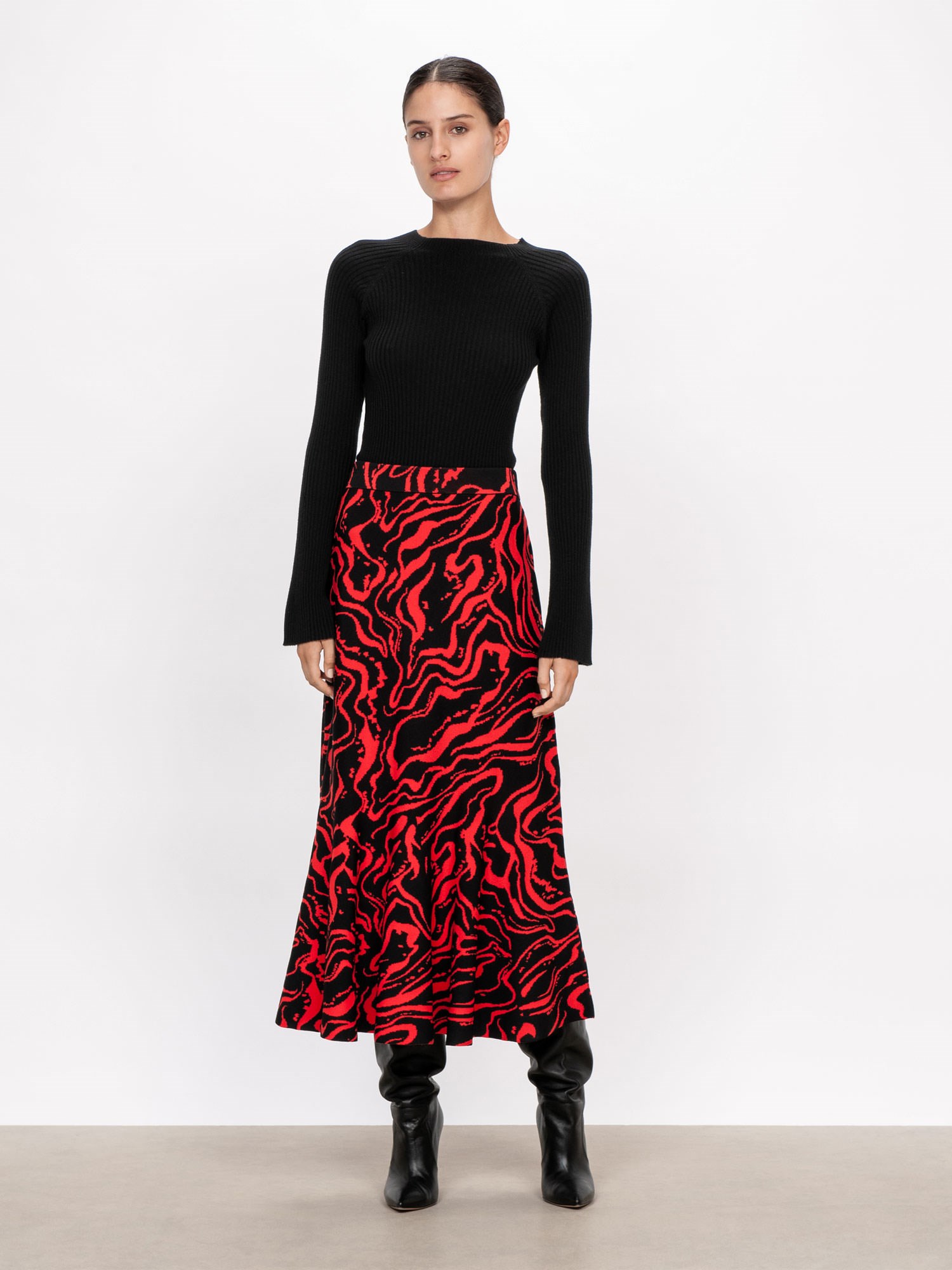 Marble Jacquard Skirt | Buy Skirts Online - Veronika Maine