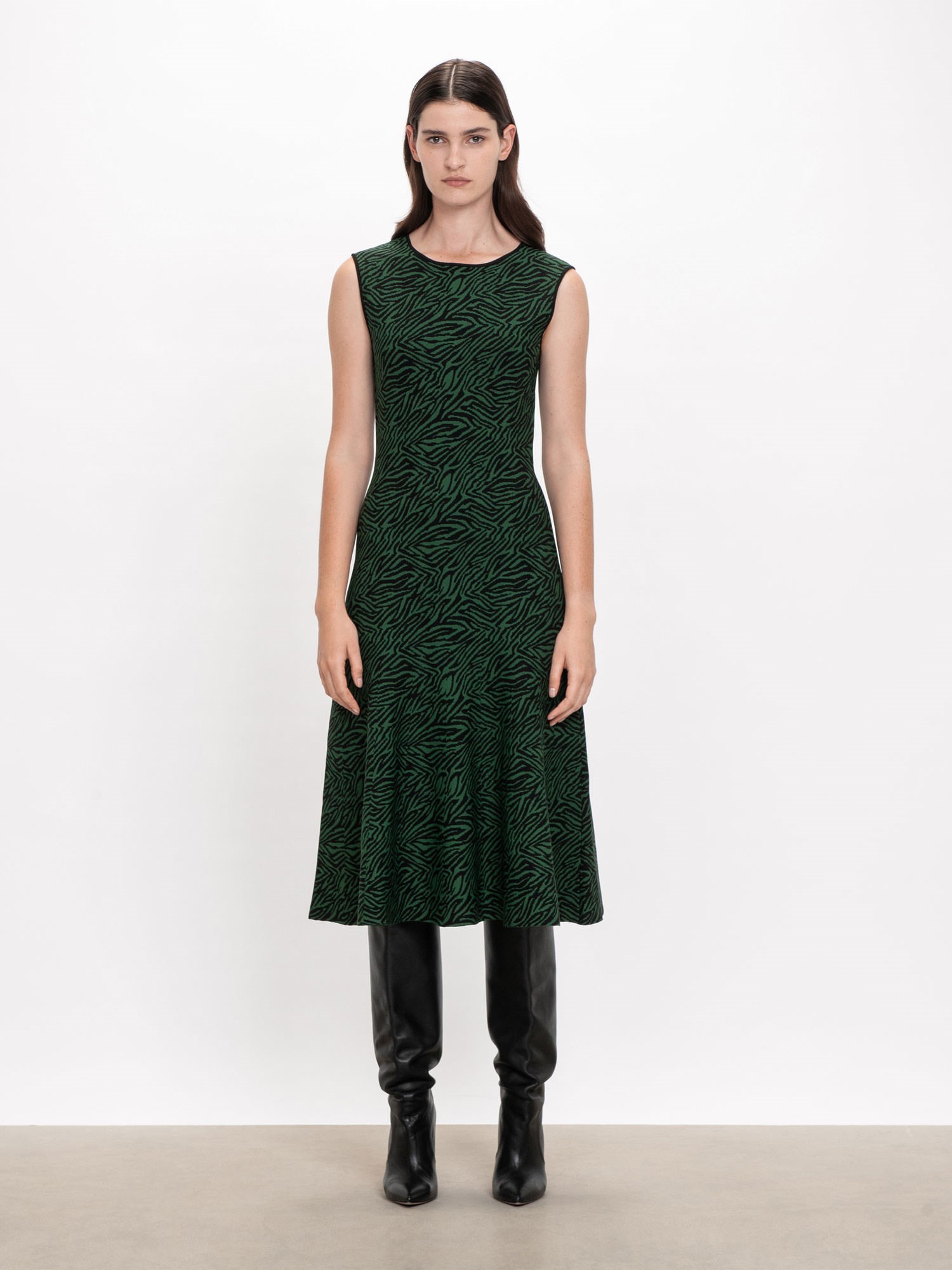 Zebra Jacquard Knit Dress | Buy Knitwear Online - Veronika Maine